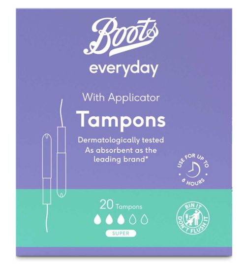 Boots Everyday Applicator Tampons Super x20