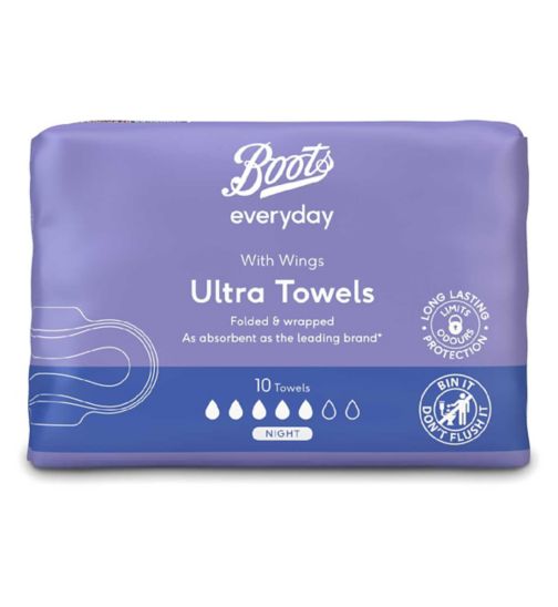 Boots Everyday Ultra Towels Night Wing 10s