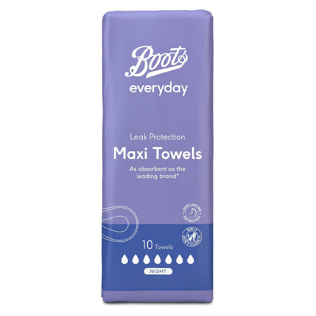 Boots Everyday Maxi Towels Night 10S