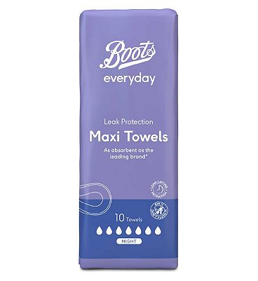 Boots Everyday Maxi Towels Night 10s