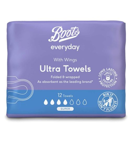Boots Everyday Ultra Towels Super Wing 12s