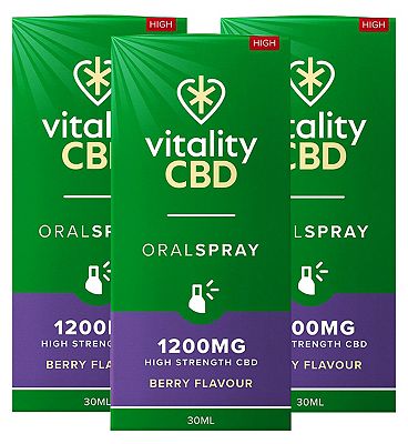 Vitality CBD 1200mg Berry Flavour Oral Spray 30ml x 3 Bundle Review