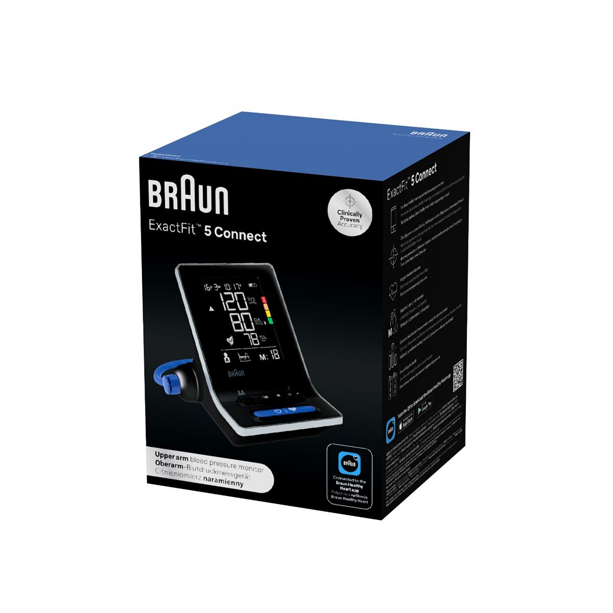 Braun Exactfit™ 5 Connect Smart Blood Pressure & Heart Rate Monitor Bua6350