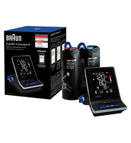 Braun ExactFit 5 Connect Smart Blood Pressure Monitor, BUA6350