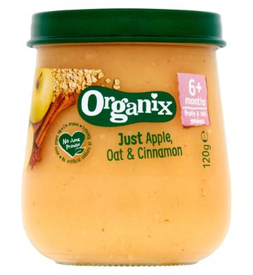 Organix Apple Cinnamon & Oat Organic Baby Food Jar 120g
