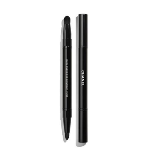CHANEL PINCEAU DUO CONTOUR YEUX RÉTRACTABLE N°201 DUAL-ENDED BRUSH: DEFINES AND BLENDS