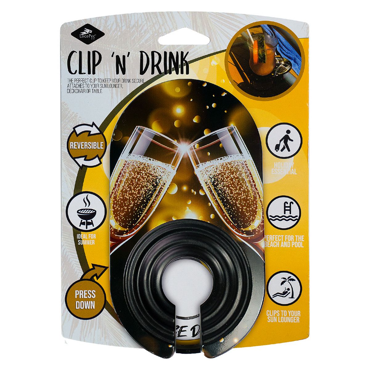 Logo Pegs Assorted Drinks Clip