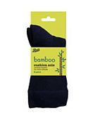 Boots Comfort Sole Bamboo Socks 2 pair pack Black Size 4-7