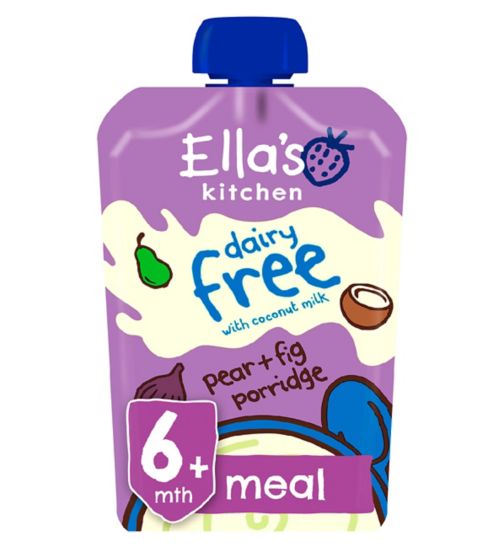 Ella's Kitchen Organic Dairy Free Pear and Fig Porridge Baby Pouch 6+ Months 100g