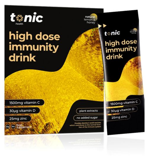 Tonic Health Lemon & Honey Sachets with Vitamins C, D and Zinc - 10
