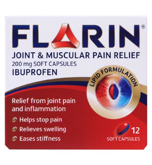 Flarin Joint & Muscular Pain Relief 200mg Soft Capsules - 12 Soft Capsules