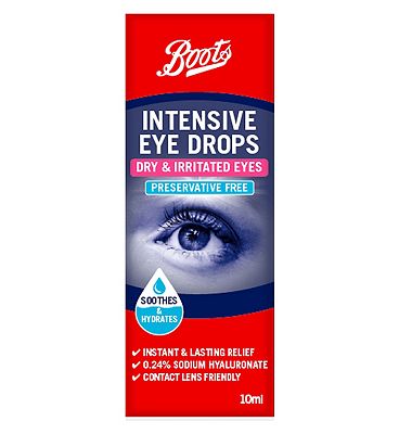 Click to view product details and reviews for Boots Intensive Dry Irritated Eyes Preservative Free Eye Drops 10ml.