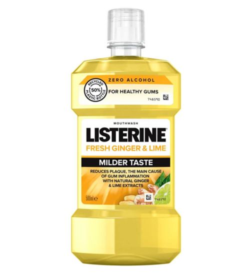 Listerine Ginger and Lime Milder Taste Mouthwash 500ml