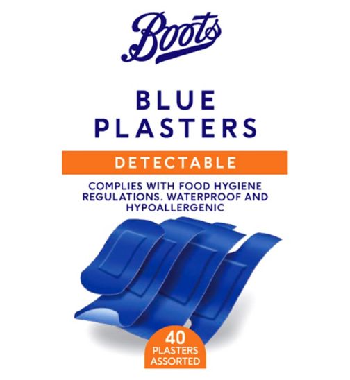 Boots Detectable Blue Plasters - 40 Pack