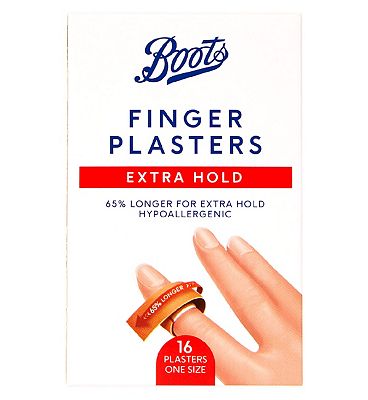 Boots Extra Hold Finger Plasters - 16 Pack