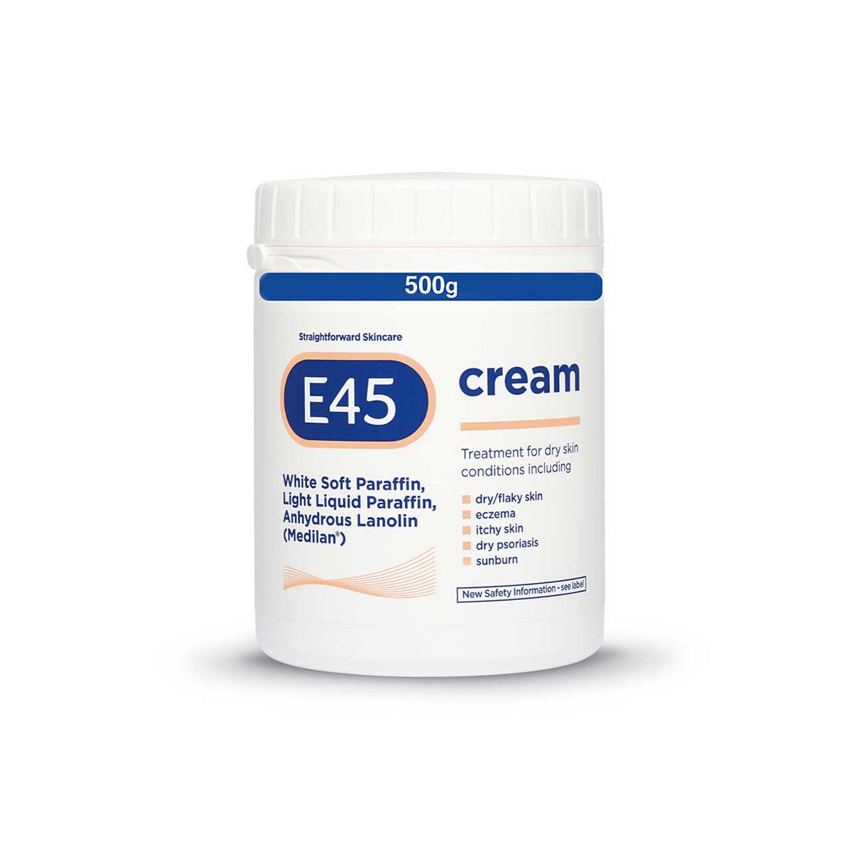 E45 Dermatological Moisturising Cream For Dry Skin & Eczema - 500g
