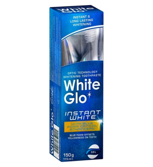 White Glo Blue Foam Optical Enhancers Toothpaste