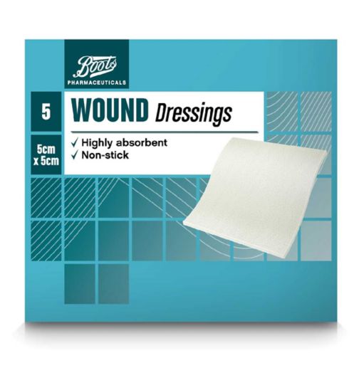 Boots Wound Dressing Pad 5cm x 5cm - 5 Pads