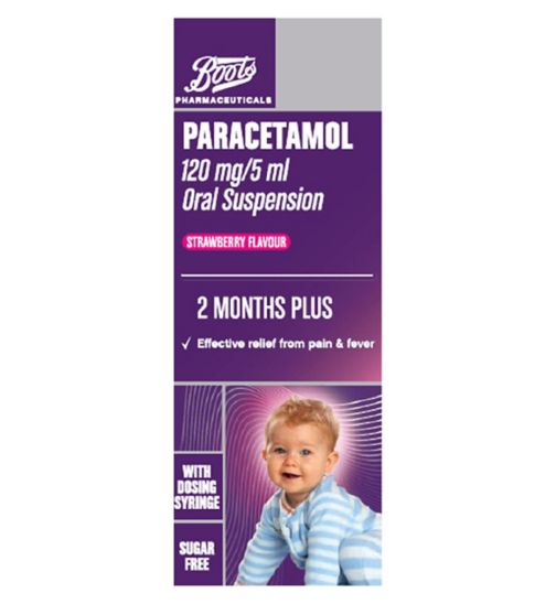 Boots Paracetamol 120 mg/5 ml Oral Suspension 2 Months Plus - 100ml
