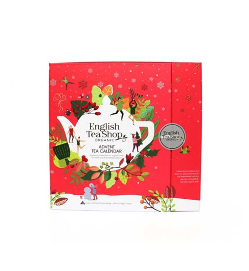 English Tea Shop - Book Style Red Advent Calendar - 25 Pyramid Tea Bags