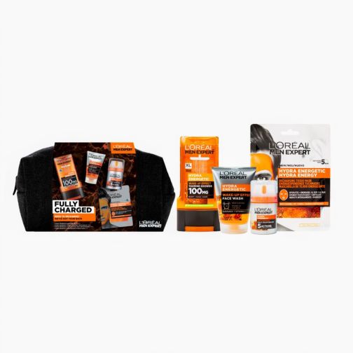L'Oreal Men Expert Fully Charged Wash Bag 4 Piece Gift Set