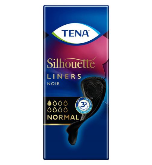 Tena Lady Silhouette Inco Liners Black - 26 pack