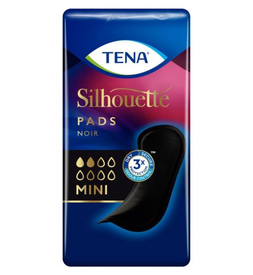 Tena Lady Silhouette Inco Pads Black - 18 Pack