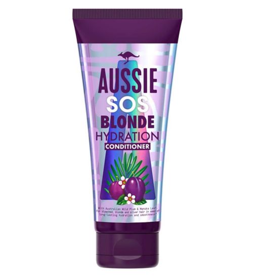 Aussie SOS Blonde and Silver Hair Hydration Vegan Hair Purple Conditioner 200ml