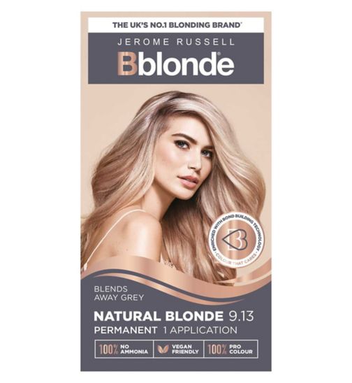 Jerome Russell Bblonde permanent hair colour natural blonde 9.13 kit