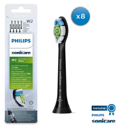 Philips Sonicare Optimal White BrushSync-Enabled Replacement Heads Black (8 pack) HX6068/13