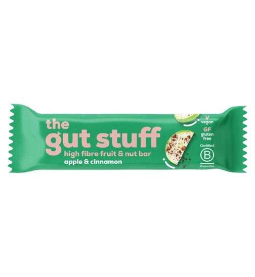 The Gut Stuff Apple & Cinnamon High Fibre Fruit & Nut bar