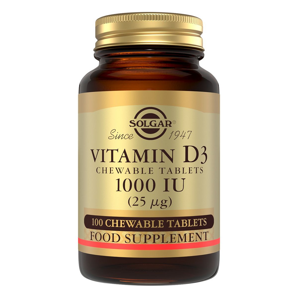 Solgar Vitamin D3 1000 Iu (25Μg) Chewable - 100 Tablets