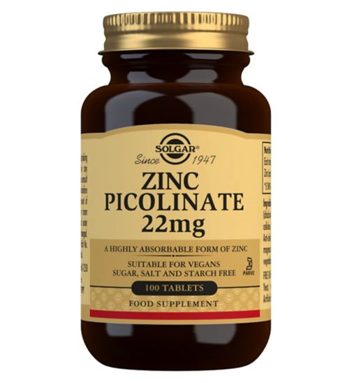 SolgarZinc Picolinate 22mg - 50 Tablets