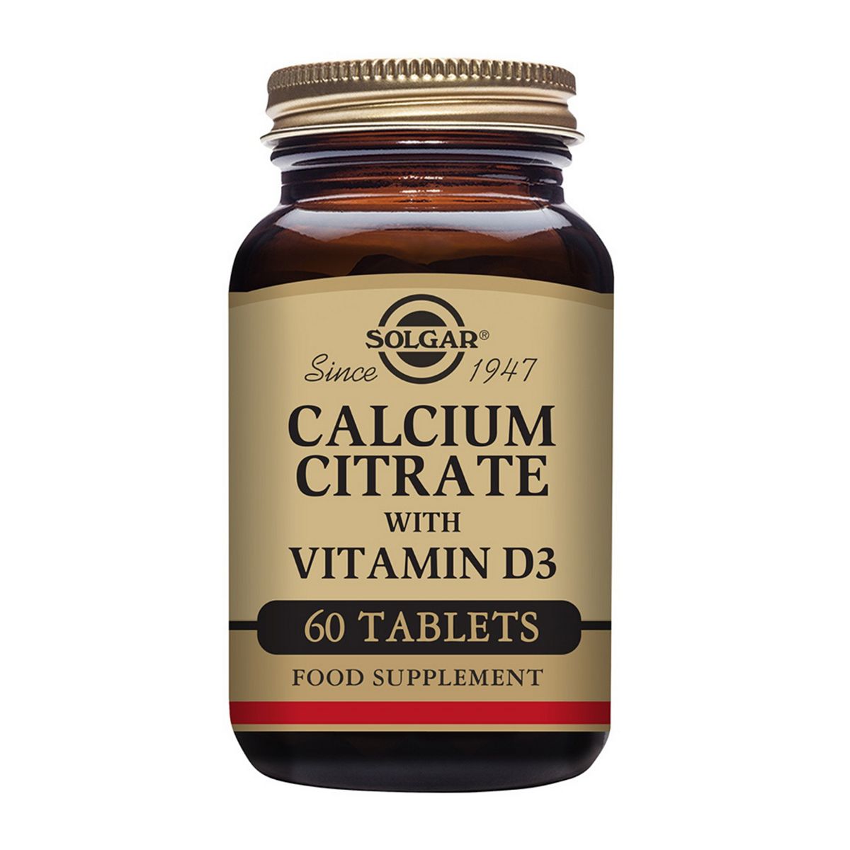 Solgar Calcium Citrate With Vitamin D3 - 60 Tablets
