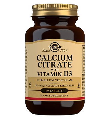 Solgar Calcium Citrate with Vitamin D3 - 60 Tablets