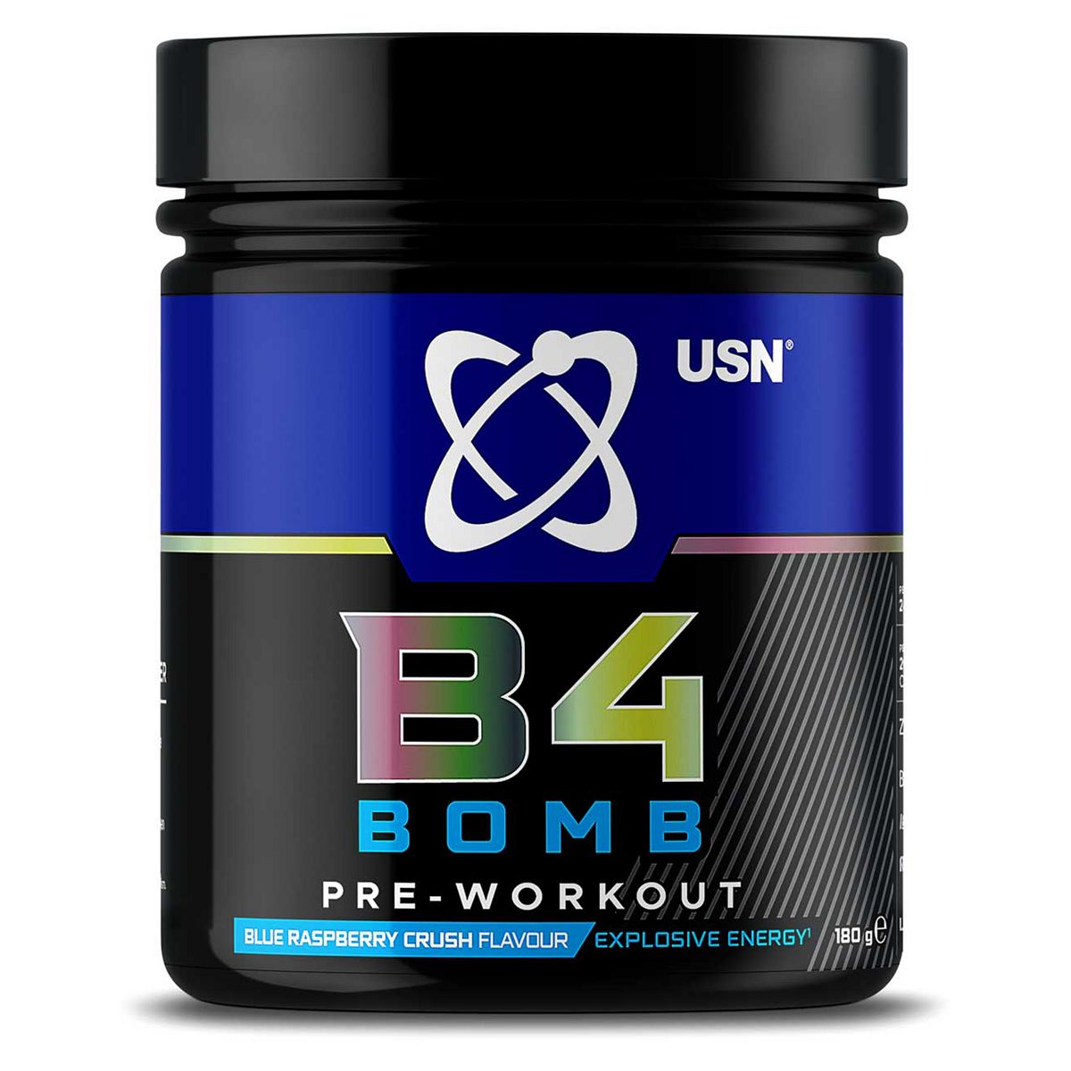 USN B4 Bomb Pre-Workout Drink Blue Raspberry 180g