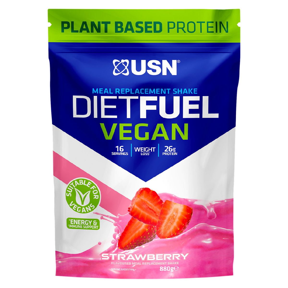 Usn Diet Fuel Ultralean Vegan Meal Replacement Strawberry - 880G