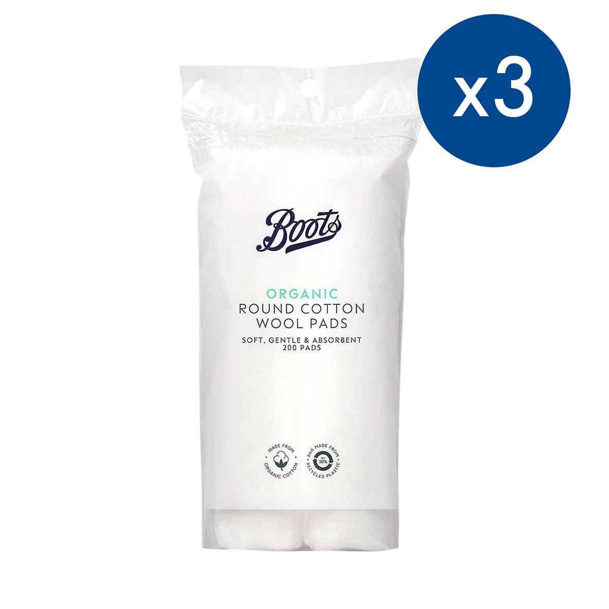 Boots Pack Of 3 Cotton Wool Pads 200