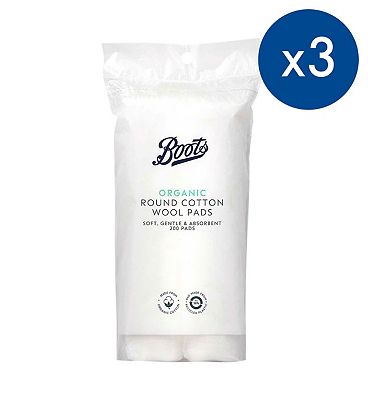 Pack of 3 Boots Cotton Wool Pads 200