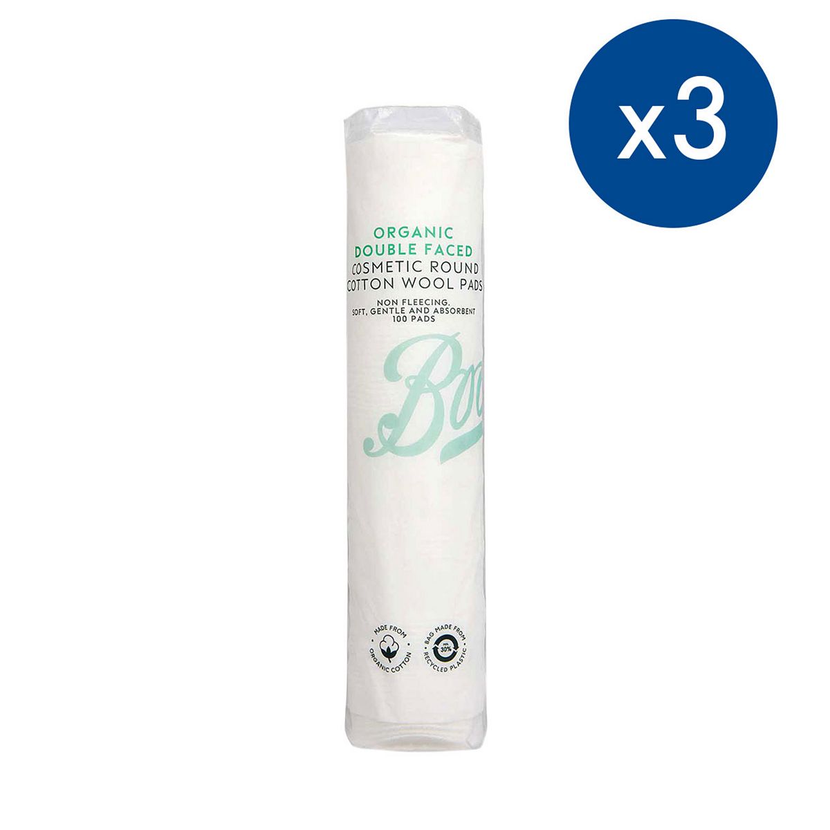 Boots Pack Of 3 Double Faced Round Cotton Wool Pads 100