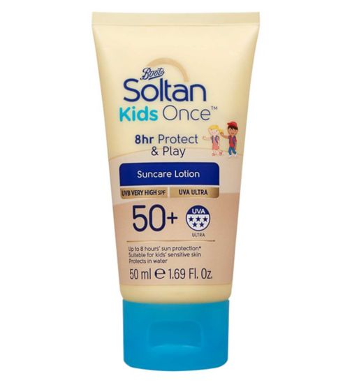 Soltan Once 8hr Kids Protect & Play Lotion SPF50+ 50ML