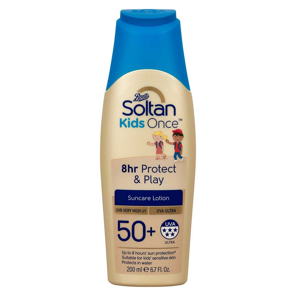 Soltan Kids Once 8Hr Protect & Play Lotion Spf50+200 ml, 200ml