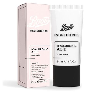 Boots Ingredients Hyaluronic Acid Sleep Mask 30ml