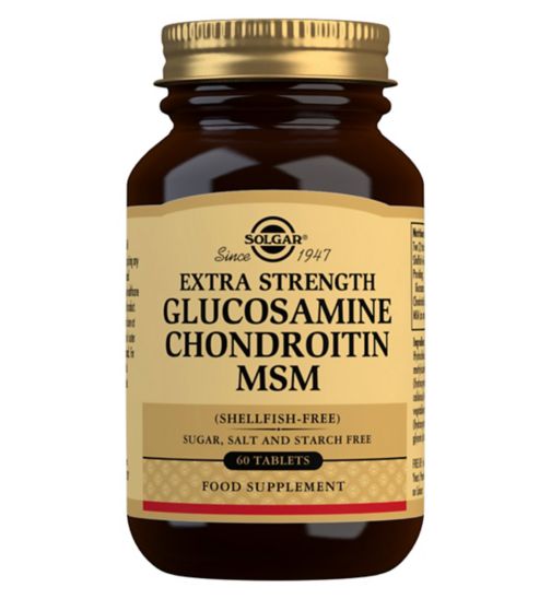 Solgar Extra Strength Glucosamine Chondroitin MSM - 60 Tablets