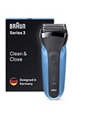 Braun Series 3, Electric Shaver Wet & Dry Razor For Men - Black/Blue 310