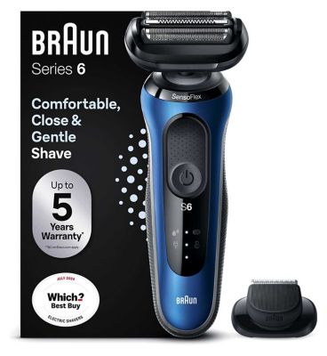 Braun Series 6 60-B1200s Electric Shaver for Men in Blue