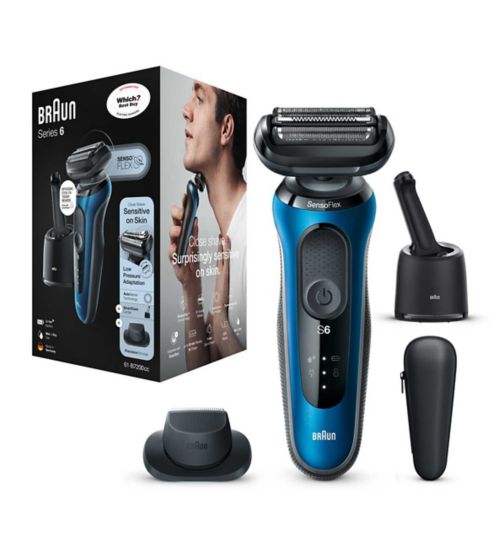 Braun Series 6 Electric Shaver with SmartCare Center- Blue 60-B7200cc