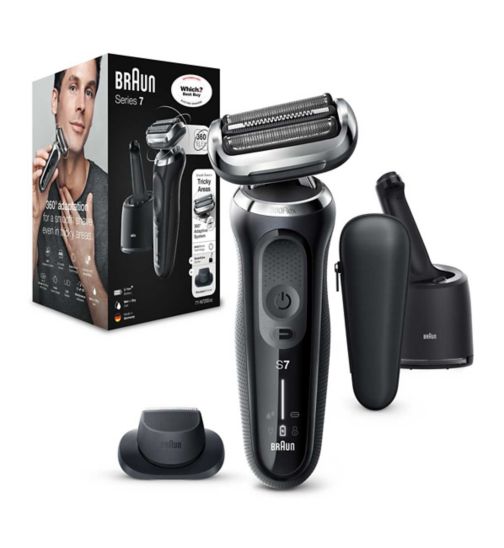Braun Series 7 Electric Shaver with Smart Care Center and Precision Trimmer - Black 70-N7200cc