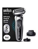 Braun Series 7 Electric Shaver with Charging Stand and Precision Trimmer - Silver 70-S4200cs