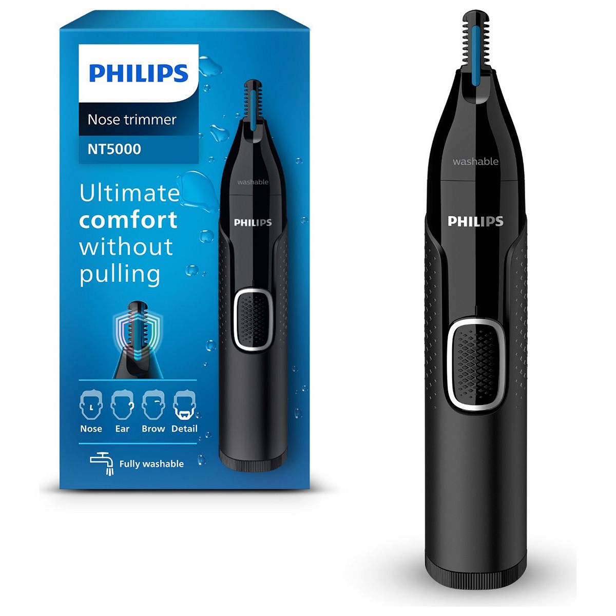 Philips Series 5000 Battery-Operated Nose, Ear And Eyebrow Trimmer Nt5650/16
